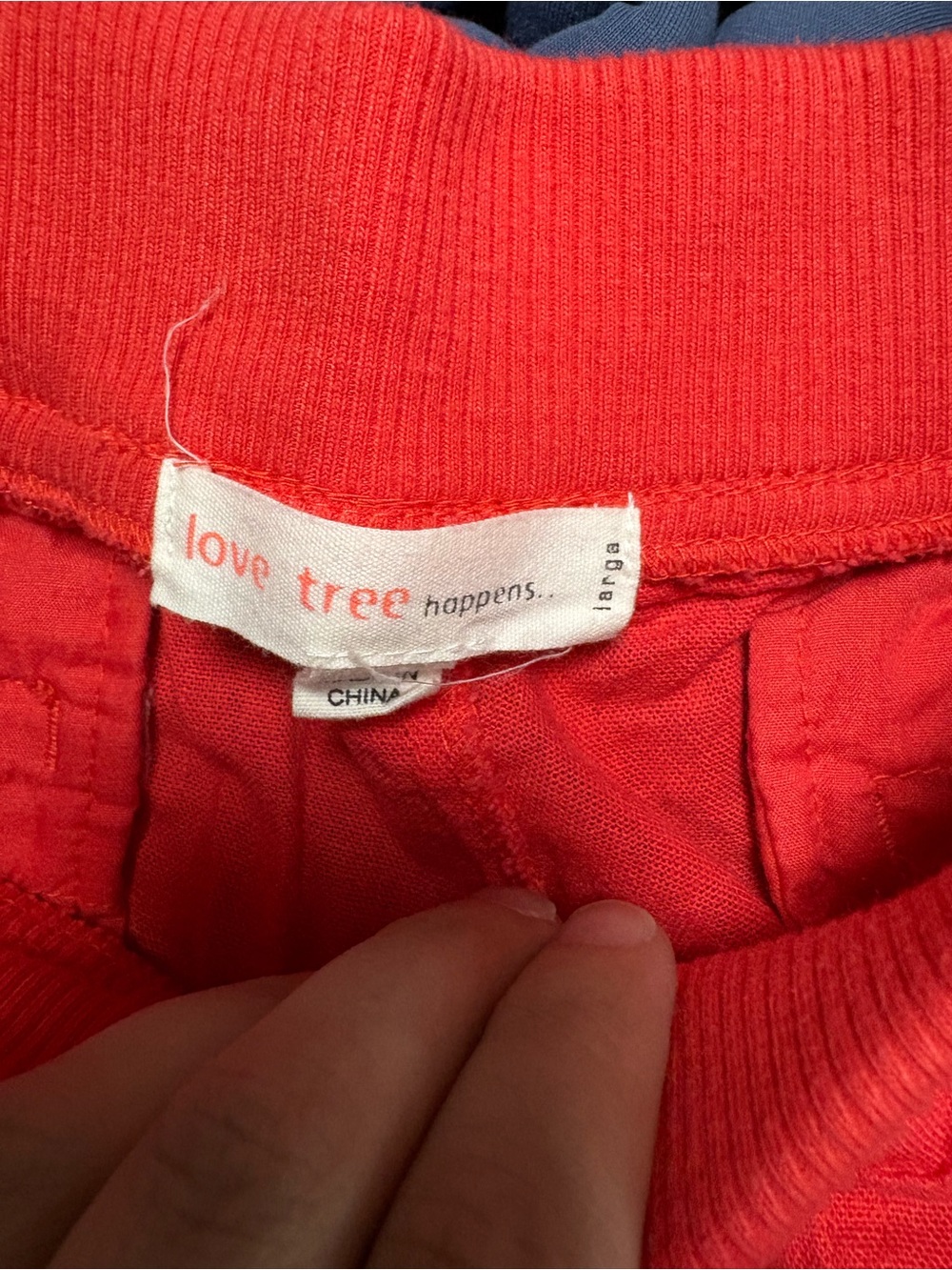 Love Tree Bright Orange linen blend pants - Picture 3 of 3